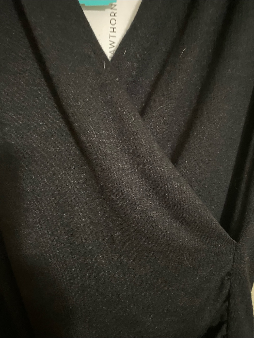 41 Hawthorn Black Wrap-Front Sleeveless Top - Picture 4 of 5